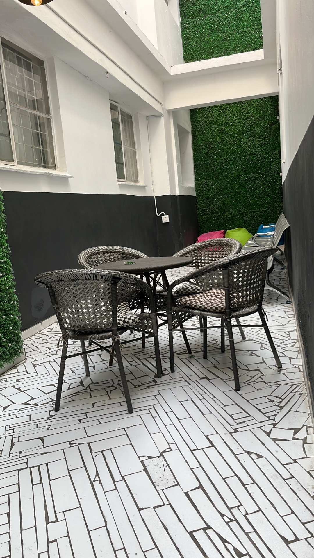 Courtyard seating area